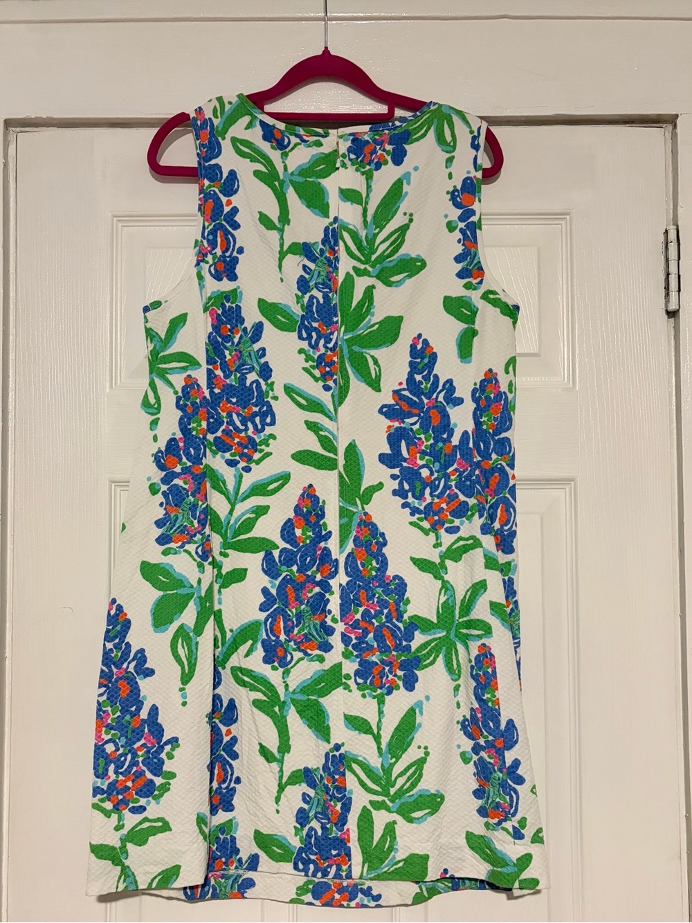 Lilly Pulitzer White Shift Dress with Bluebonnets Floral Print - Picture 2 of 3